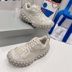 Chaussures de sport basses en cuir de luxe sur mesure pour hommes, baskets décontractées à semelle en caoutchouc - Product Image 4