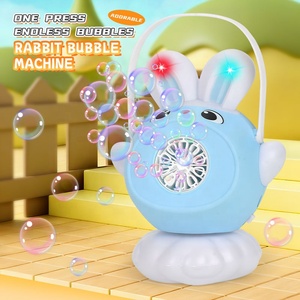 Machine à bulles automatique en forme de dessin animé, jouet pour enfants, 10 trous, souffleur de bulles électrique, <span class=keywords><strong>jeu</strong></span> de bulles d'été avec lumières - Product Image 2