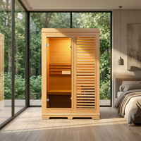 Sauna intérieur moderne personnalisé pour 2 personnes en bois de pruche canadien