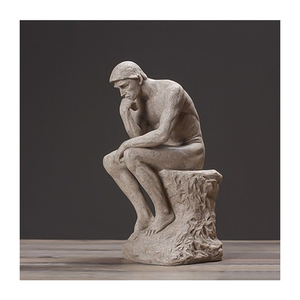Statuette in Resina Dipinte a Mano Eco-Friendly dei Pensatori Nordici, Decorazione Retrò per Casa, Studio, Soggiorno e Ufficio, Idea Regalo - Product Image 3