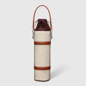 Customized Luxury Single Portable Wine Carrier 1 Bottle Packaging Holiday Gift Wine Storage Bag Picnic Cooler Bottle Tote Bag