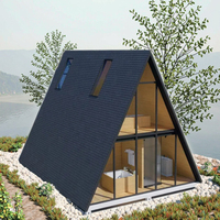 Villa de luxe en conteneur triangulaire préfabriquée à ossature en acier avec des caractéristiques de design élégantes pour une utilisation en chambre, en centre de villégiature, en bureau et en magasin