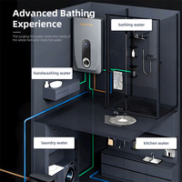 Chauffe-eau électrique instantané sans réservoir à commande tactile IPX4 de 5500 W à haut rendement énergétique pour le bain