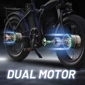 Nouvelle arrivée, vélo électrique à pneus larges 20x4.0 avec moteurs doubles de 500 W, 48 V, avec écran LCD pour la montagne - Product Image 2