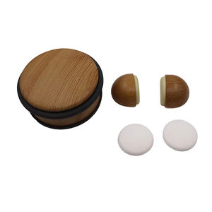 Butée de <span class=keywords><strong>porte</strong></span> coulissante en acier inoxydable Loquet de <span class=keywords><strong>porte</strong></span> robuste avec anneau en caoutchouc Finition couleur bois pour un fonctionnement en douceur durable - Product Image 4