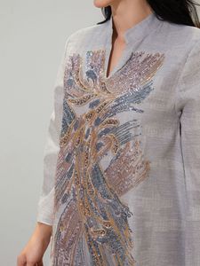 Abito da sera da donna alla moda per Eid, stile caftano arabo di Dubai, Abaya, Hijab musulmano turco - Modesto ed elegante - Vendita all'ingrosso - Product Image 6