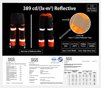 Pantalon de travail haute visibilité JIADE pour homme, pantalon cargo réfléchissant Ripstop, multi-poches, boucle pour marteau, vêtements de travail pour la construction et la circulation routière