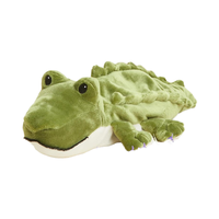 Peluche d'animal en peluche d'alligator super doux, jouet mignon pondéré chauffé au micro-ondes, oreiller cadeau soulageant le stress