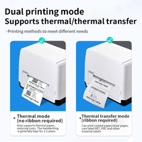 Label berlayar-Printer termal Desktop 110Mm pita tinta industri Printer seluler Transfer termal