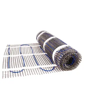 Useful underfloor heating mat in wet room bathroom