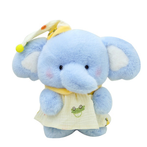 Nuovo felice carino piccolo elefante blu di pezza con riempimento di cotone PP peluche per bambini compagno bambola adorabili decorazioni per la casa bambole - Product Image 1