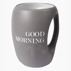 Good Morning 16 oz. Mug in Blue Classic lovely gift customize coffee mug with handle