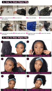 <strong>Short</strong> Headband <strong>Wig</strong> 150% Density Glueless Human Hair Curly Headband <strong>Wigs</strong> for Black Women Bob Pixie Cut None Lace Front <strong>Wig</strong> - Product Image 6
