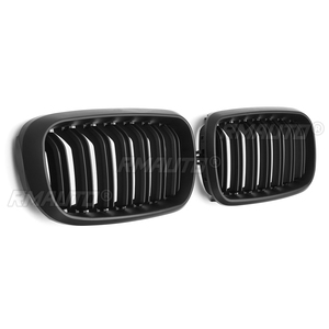 1 Par de Rejillas Delanteras Dobles de 2 Listones para Parachoques Delantero de Coche, Acabado Brillante/Mate Negro, para BMW F15 F16 X5 X6 F85 F86 X5M X6M 2014-2017 - Product Image 4