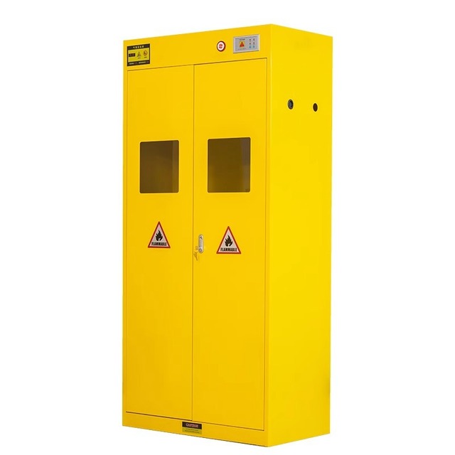 All-Steel Gas Cylinder Safety Explosion-Proof Cabinet Commercial Furniture for Acetylene Hydrogen Oxygen Nitrogen Gas Storage