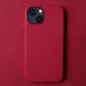 Full Grain Leather Phone Cover Case For Iphone 15 Pro Max For Iphone 14 13 12 Plus Pebble Pattern Real Leather Phone Case