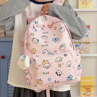Mochila Escolar Impermeable con Diseño de Letras para Niñas, con Cierre de Cremallera, Gran Capacidad, para Adolescentes