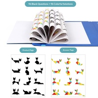 Juguetes Montessori, Libro de Tangram, Rompecabezas de Madera, Juego de Combinación de Formas para Niños, Juego Educativo para Niños y Niñas
