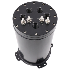 Réservoir de surpression en aluminium 2,8 L avec ports AN8 pour pompes à carburant intégrées simples/doubles de 39-40 mm – Amélioration du système de carburant OCT014-BK - Product Image 3