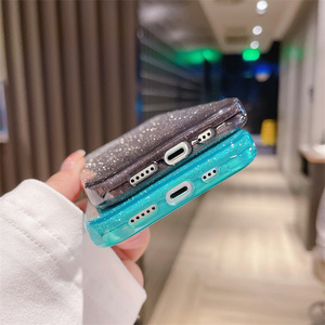 Gradient Glitter 3 en 1 Funda para teléfono móvil a prueba de golpes para iPhone 16 Pro Max 15 14 Plus 13 12 <span class=keywords><strong>Mini</strong></span> 11 Pro XS XR Max 7 8 17 Air 16E - Product Image 5