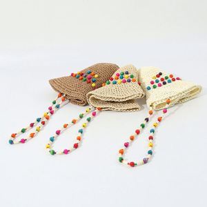 Nouveau Chapeau de Pêcheur Femme Tendance 2025 – Chapeau de Soleil Pliable à Large Bord en Paille Colorée avec Perles - Product Image 4