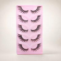Faux cils œil de chat, effet vaporeux, éventailé, volume vison, style extension pour coin extérieur, cils en bande, fournitures de cils en gros, en vrac