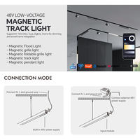 Modern 3000-6000K Tuya Akıllı Lineer Mini Led Manyetik Raylı Işık Sistemi Müze Vitrini için Projektör