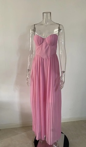 Vestidos ajustados plisados sin tirantes para mujer, nueva colección de verano, a la moda - Product Image 5