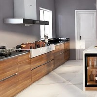 Nouvelle armoire de cuisine avec chariot, îlot mobile, dessus en bois massif
