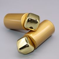 Botol Semprot Parfum Silinder Matte Hitam Isi Ulang 50ml Botol Parfum Kaca Emas dengan Tutup Emas