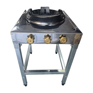 Cuisinière à gaz <span class=keywords><strong>Wok</strong></span> à usage unique pour restaurants Surface en fonte domestique Feu féroce par le fabricant GPL commercial - Product Image 1