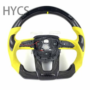 Volant sport en cuir et fibre de carbone pour Miura Huracan Murcielago Gallardo - Product Image 1