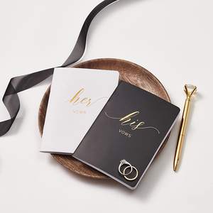 Livres de vœux personnalisés pour la <span class=keywords><strong>mariée</strong></span> et le marié, livret de vœux de mariage, Journal souvenir, cadeaux de renouvellement - Product Image 3