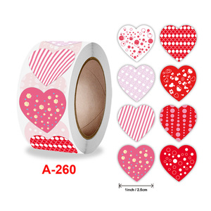 Adesivo colorato cerchio di carta impermeabile in vinile logo rotolo adesivo fatto a mano etichetta con adesivo <span class=keywords><strong>amore</strong></span> - Product Image 4