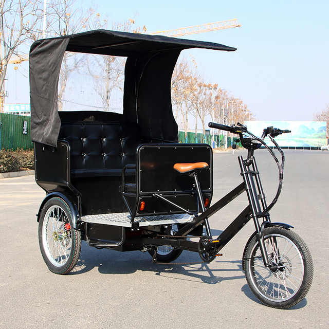New Pedal-Assist Pedicab Rickshaw Electric E Rickshaw Battery Powered with 5 Seats Adult Mobility Scooter Cargo Tricycle Trike