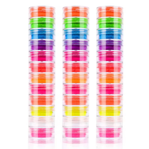 Lot de 6/12 poudres lumineuses pour manucure, pigment DIY pour salon de manucure, néon, marque privée, paillettes bonbons, outil d'art des ongles, vente en gros - Product Image 1
