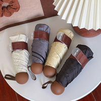 Nouvel Parapluie Manuel à Capsules Thème Café, Compact et Léger, avec Revêtement Noir, Bloque les Rayons UV, Protection Pluie et Soleil Polyvalente