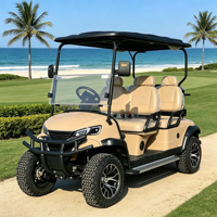 Voiturette de golf électrique tout-terrain populaire de style américain 4 places avec rangement supplémentaire et options de peinture illimitées pour la chasse