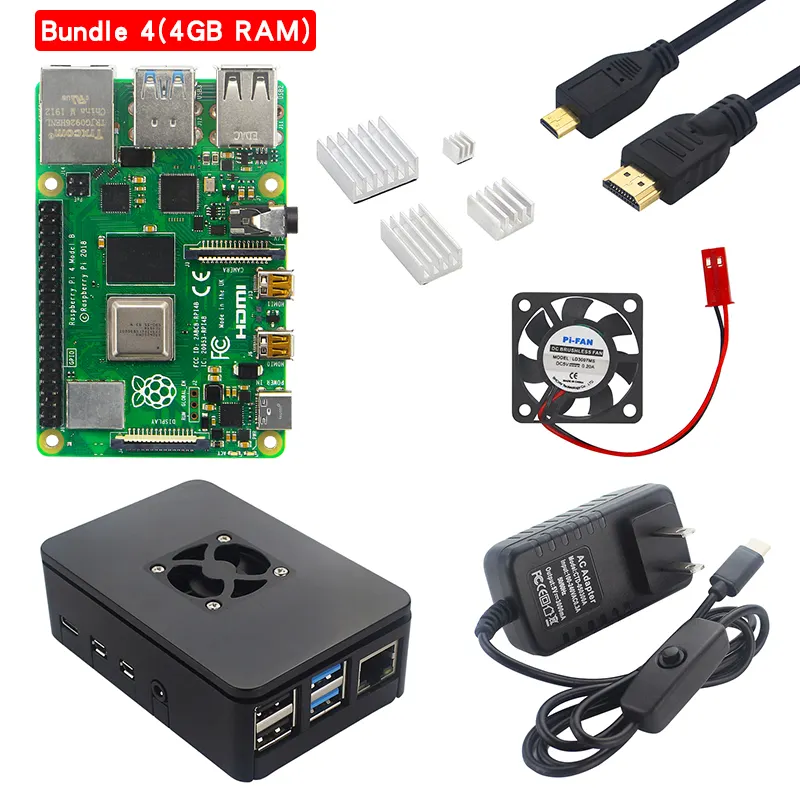 Venda quente kit de starter Raspberry Pi 4 8gb 4gb em estoque com preços de fábrica