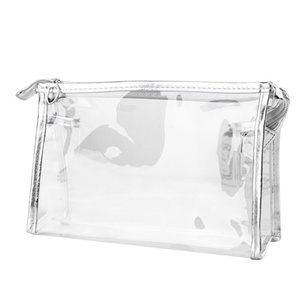 Waterproof Wash Zipper Toiletry Beauty Custom Logo Cosmetic Transparent Pvc Makeup Bag Organizer Travel for Women - Product Image 1