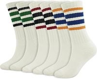 Chaussettes personnalisées à motif floral pour femmes, chaussettes décontractées en coton colorées rétro, antidérapantes, antibactériennes, pour tous les jours et le sport