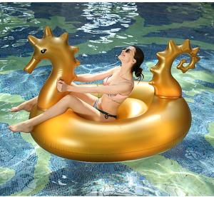 Juguete Inflable <span class=keywords><strong>para</strong></span> Montar en el Agua, Caballito de Mar Dorado, <span class=keywords><strong>Flotador</strong></span> Inflable <span class=keywords><strong>para</strong></span> <span class=keywords><strong>Playa</strong></span> y Piscina <span class=keywords><strong>para</strong></span> Adultos, Fiesta Acuática - Product Image 4