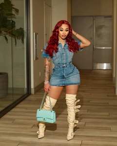 Giovane ragazza adolescente estate moderna decente abiti in Denim, <span class=keywords><strong>abbigliamento</strong></span> 2023 delle donne s - Product Image 6