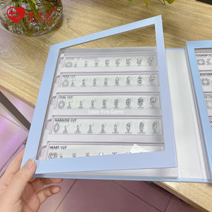 LoveFireGems outil de référence de pierres précieuses différentes coupe diamant carat taille tableau de comparaison blanc CZ diamant maître ensemble - Product Image 3