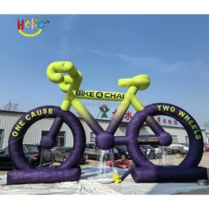 Bicicleta inflable gigante de nuevo diseño, modelo de bicicleta inflable para publicidad