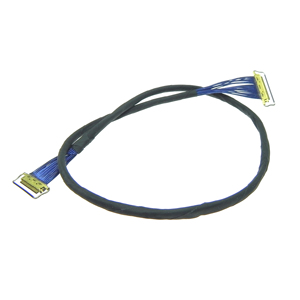 Kabel Koaksial Mikro LVDS 50Pin 0.4mm 20320 Kustom Pabrik, Kabel Sinyal Display Twisted Pair untuk Panel LCD Kontrol Industri - Product Image 4