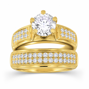Elegante Set di Tre Anelli per Coppie, Regalo per Anniversario di Matrimonio, Gioielli per Uomo e Donna - Product Image 1