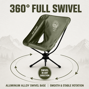 Chaise <span class=keywords><strong>lune</strong></span> pivotante à 360° OEM d'usine, pliable et portable en alliage d'aluminium, pour loisirs en extérieur, camping, randonnée, jardin - Product Image 4