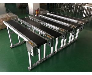 Sabuk konveyor Mini kecepatan dapat diatur Industrial dengan bahan PVC/PU panjang kustom produsen jalur konveyor perakitan Motor - Product Image 4