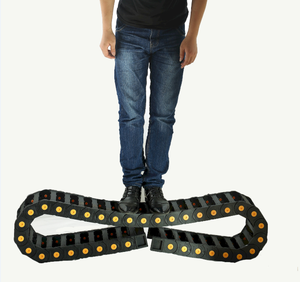 Chaîne porte-câbles en nylon PA66 20*57mm de type pont avec boucle jaune, directement de l'usine, durable, pour machines CNC - Product Image 3